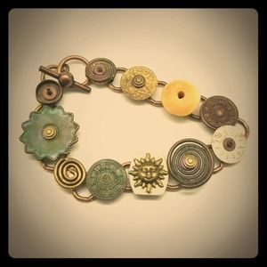 Mixed Metals Steampunk Celestial Bracelet Artisan